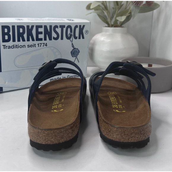 Birkenstock Florida BS Slide Sandal Graceful Insignia Blue Women 5/Men 3 NWB - Picture 4 of 10